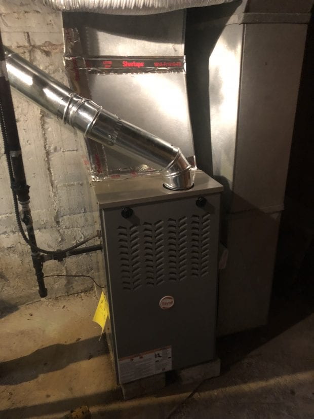 This is the new furnace, the homeowner states they will maintain this furnace!