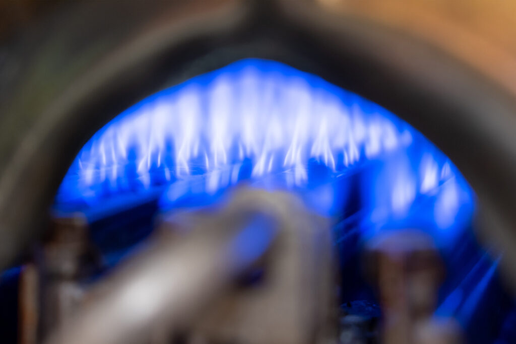 Copper gas boiler. Nozzle and fire gas boiler. Chicago boiler repair and installation